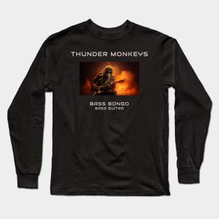 Bass Bongo - Bass Guitarist of the Thunder Monkeys Long Sleeve T-Shirt